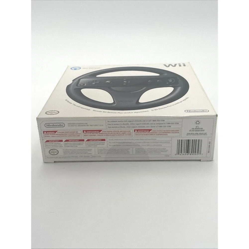 Nintendo Wii Black Wheel Complete in Box CIB Sealed NEW